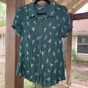 Modcloth Cactus button-down, size L